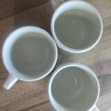 Set of 3 vintage Pillivuyt cups with floral pattern