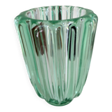 Art deco pressed glass vase, pierre d'avesn.