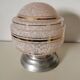 ball pendant light, art deco, in clichy glass, pink and gold, from the 30s