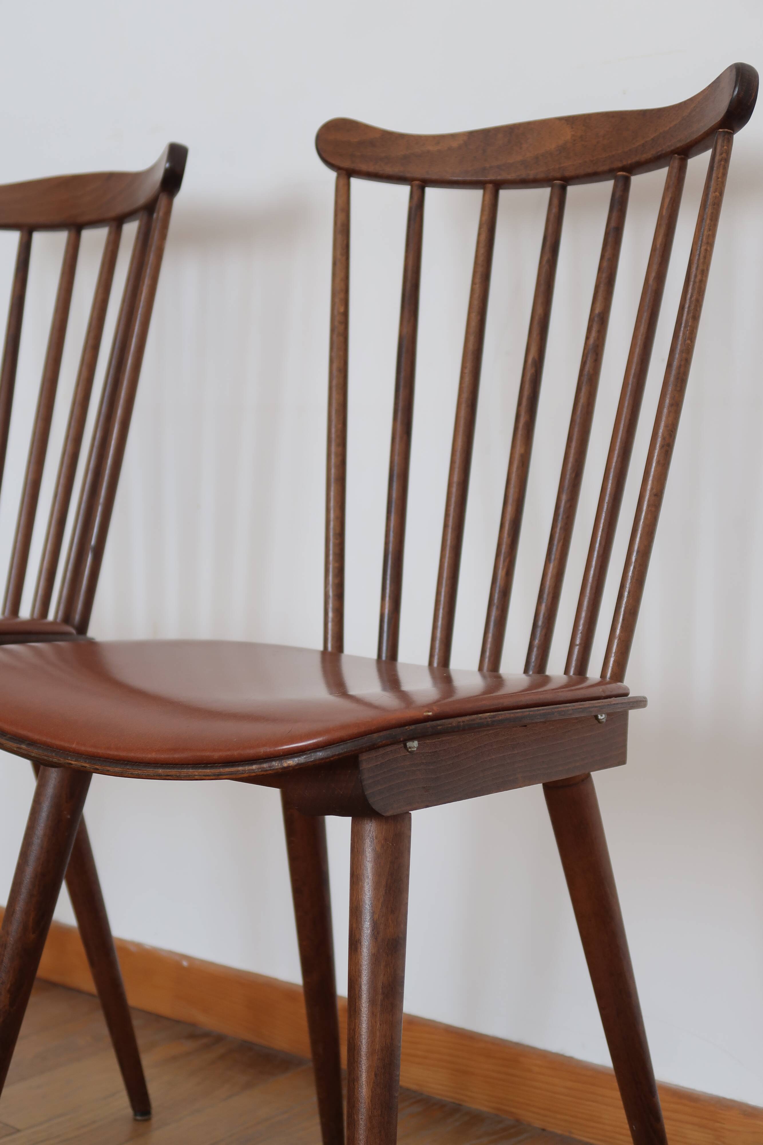 Paire de chaises bistrot "Menuet" Baumann