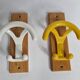 Pair of vintage "Ghidini Italy" coat hooks, two hooks, 20 cm