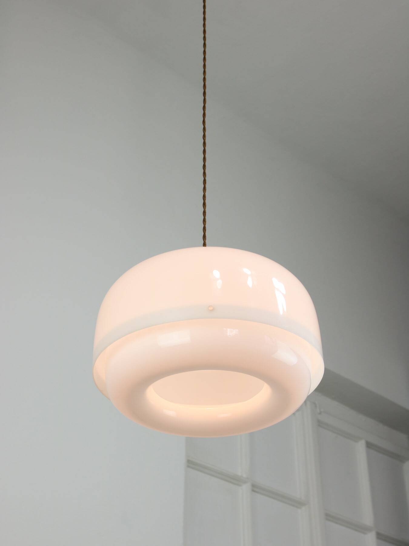 Italian White Medusa Pendant Lamp by Luigi Massoni for Guzzini, 1970s