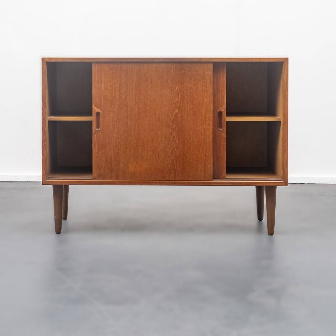 Danish chest of drawers, teak, sliding doors, vintage
