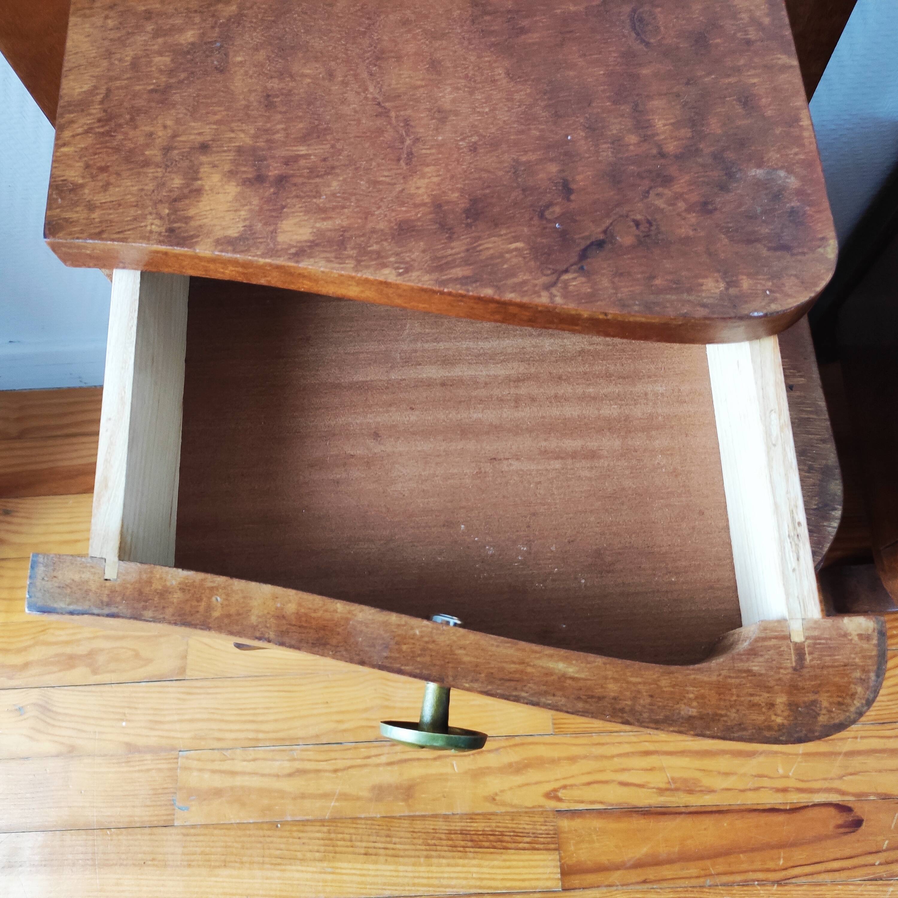 Pair of Art Deco bedside tables 1940