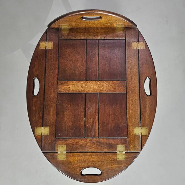 Plateau de service/plateau de majordome/table d'appoint pliable victorienne