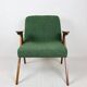 Green Boucle Bunny Armchair by Józef Chierowski, 1970s