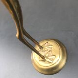 Large brass stilt walker