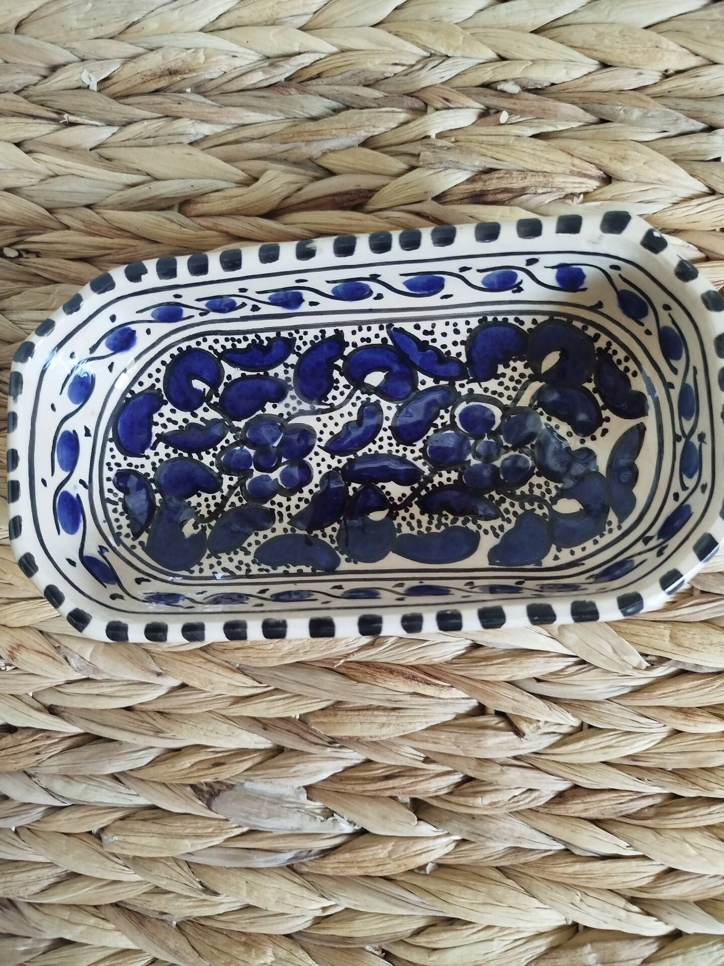 Handcrafted glazed ceramic bowl