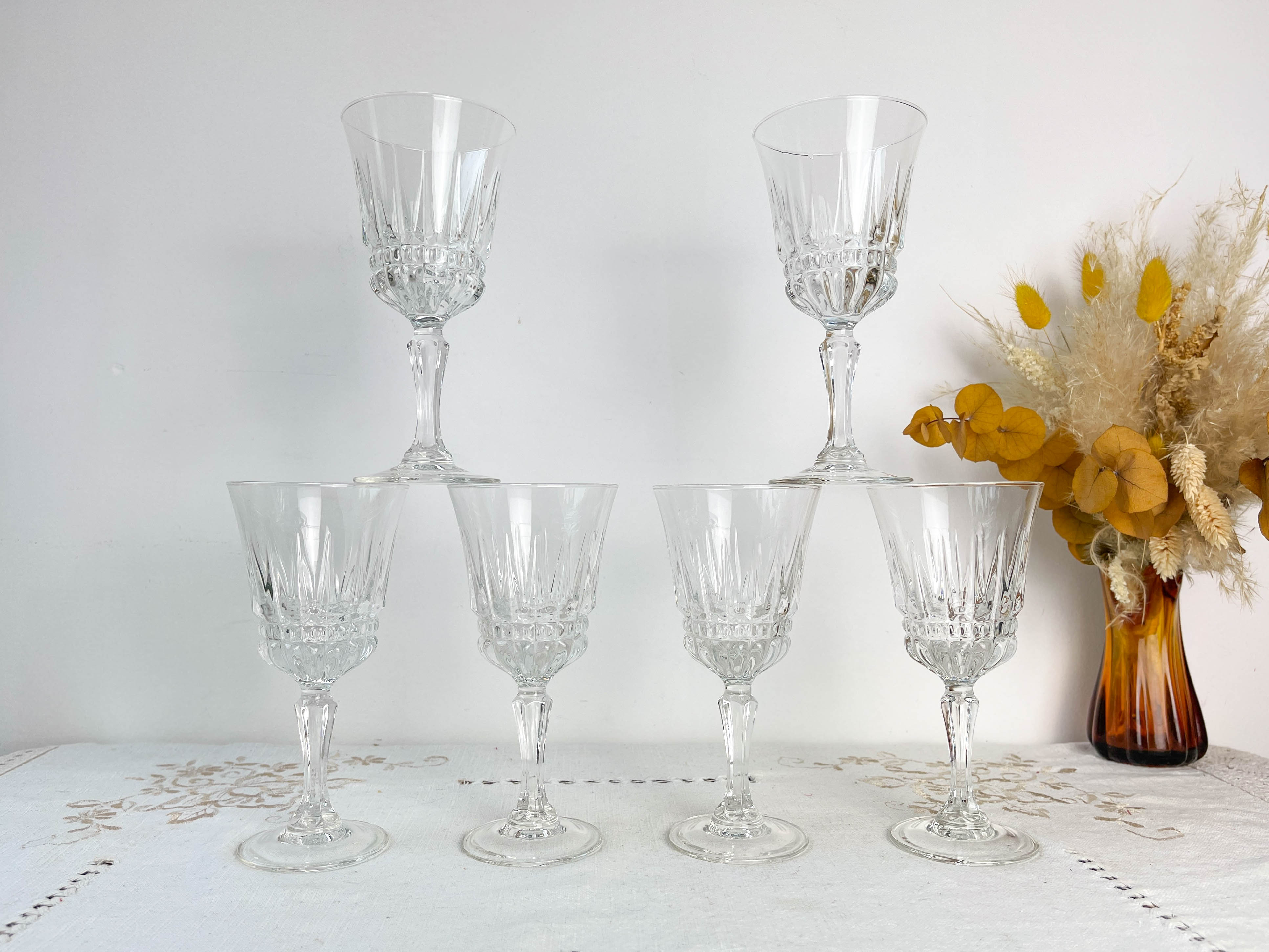 6 verres à eau en cristal Luminarc