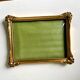 Antique ART NOUVEAU gilded Wooden Frame  18.5 cm x 14.5 cm CONVEX Glass