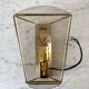 Wall lamp in smoked glass and golden metal 60s