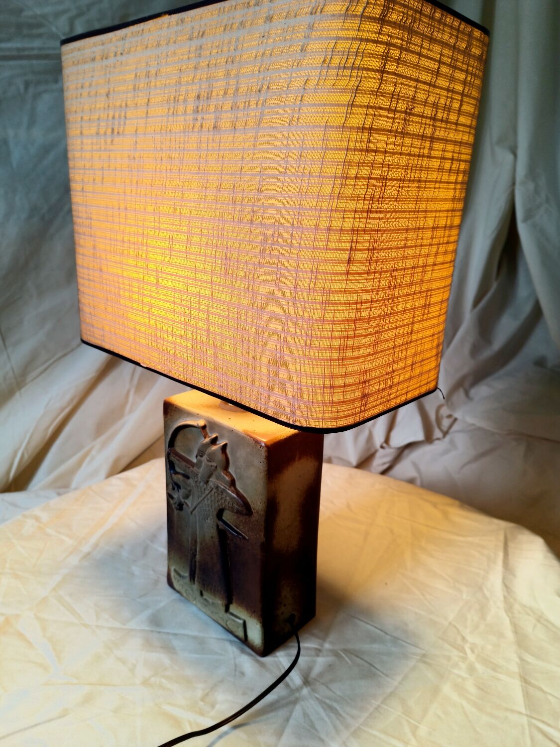 1980s ceramic archers lamp