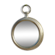 Miroir rond en laiton 1970 - 28x38cm