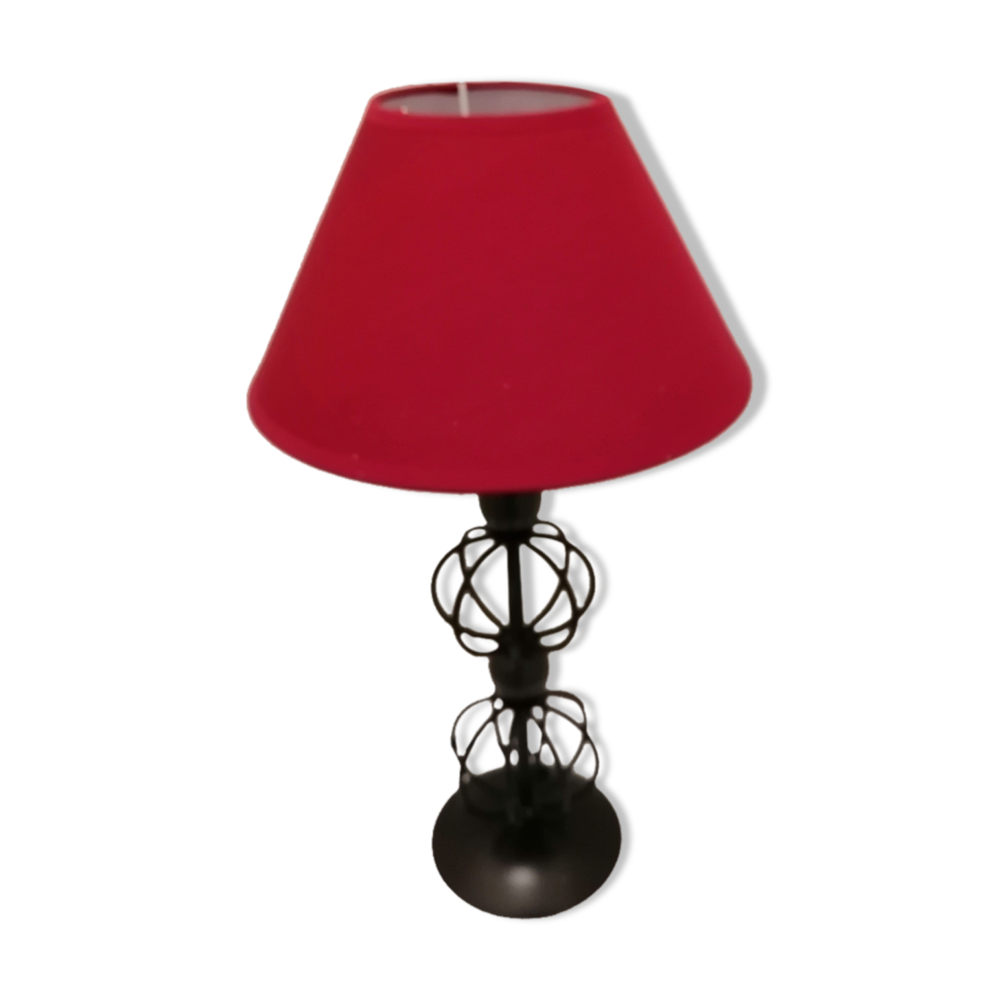 Art deco wrought iron floor lamp