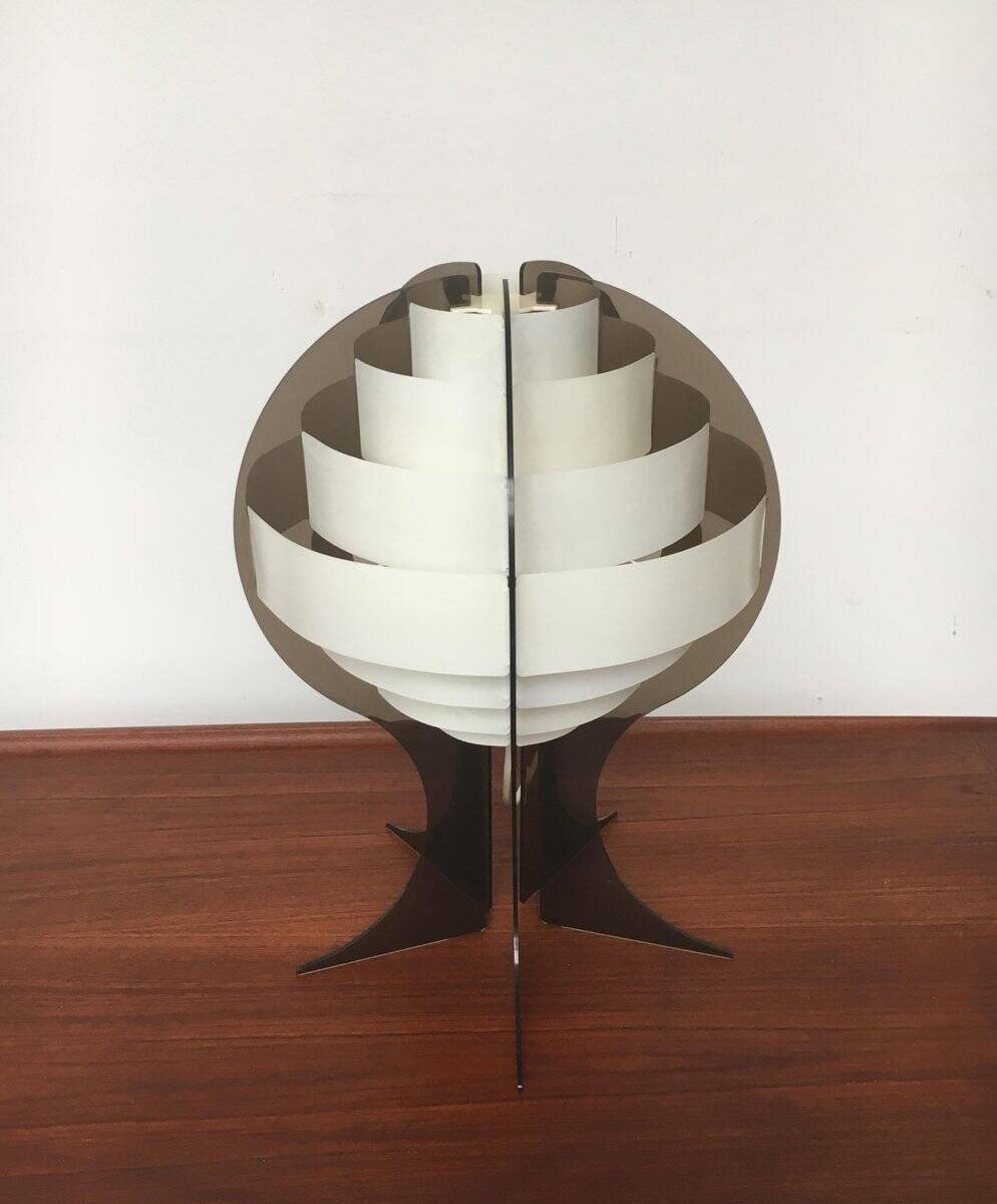 Mid-century Danish plastic table lamp by Flemming Brylle & Preben Jacobsen