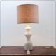 20th-century white opaline glass table lamp