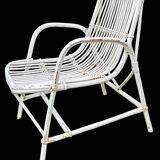Set of 3 rattan armchairs from the 1970s