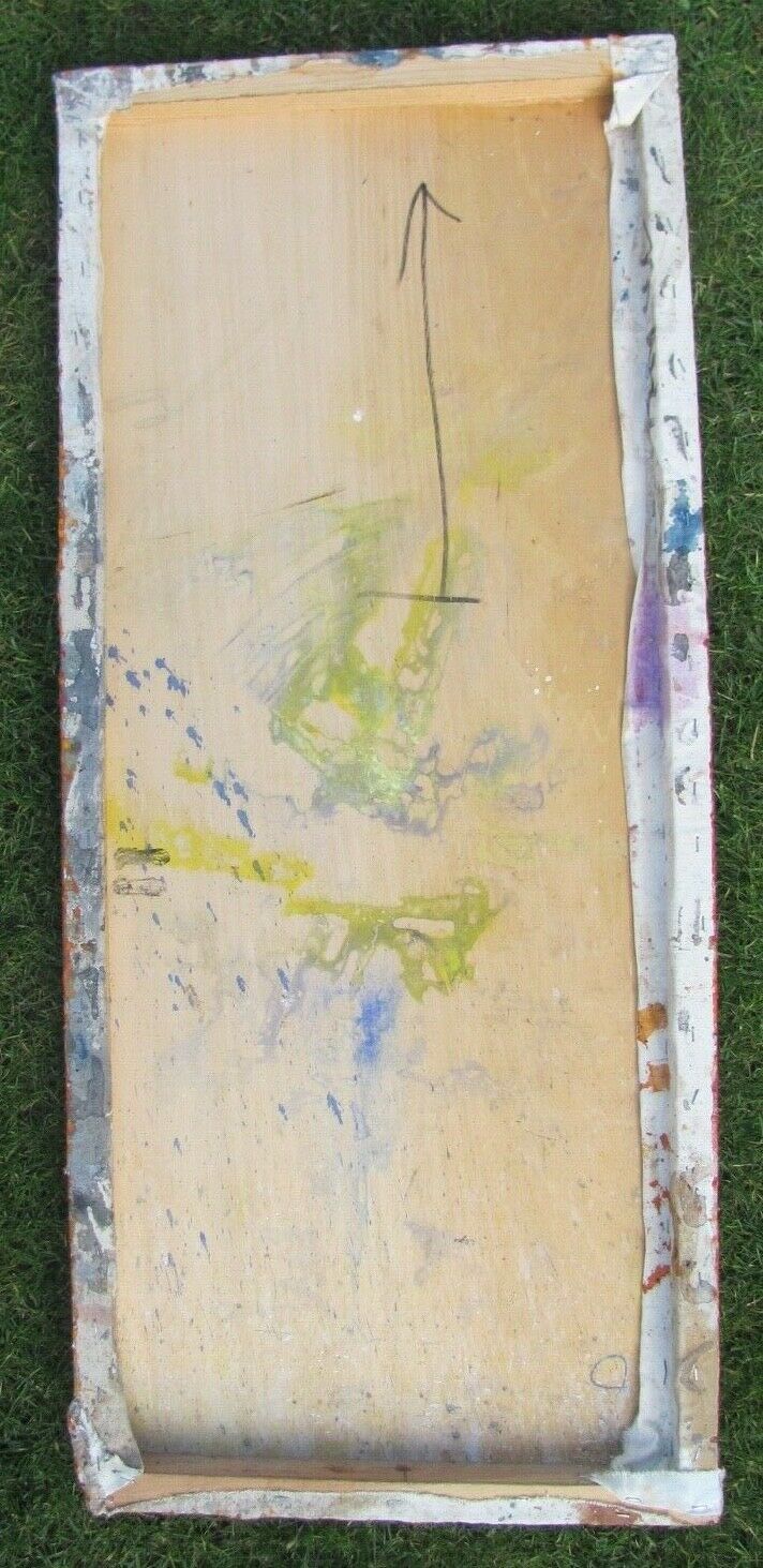 Tableau art contemporain sur fond orange