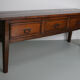 Antique french rustic farmhouse fruitwood & oak side table