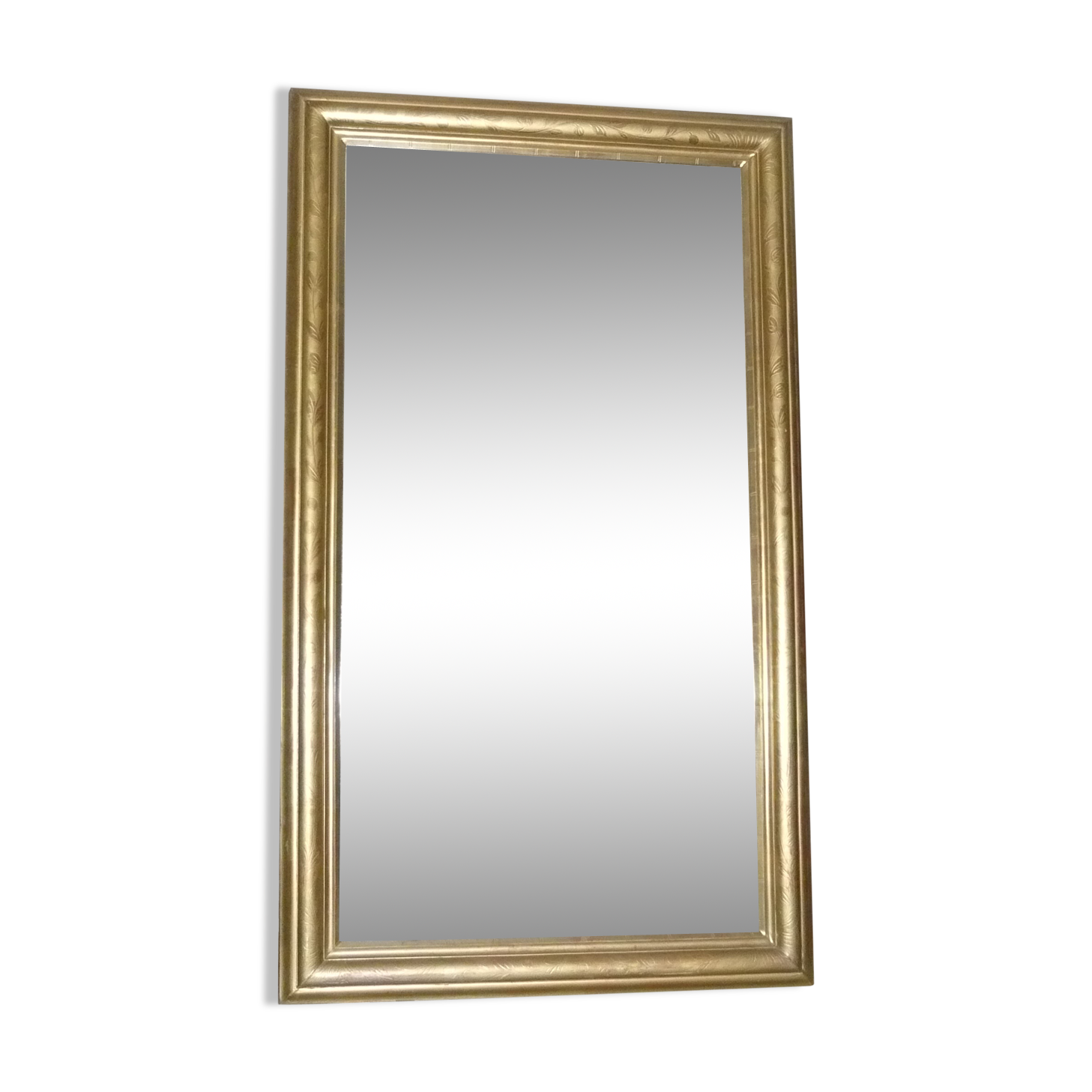 Miroir ancien en bois doré 78x134 cm