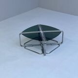 Italian modular coffee table in chrome and smoked glass