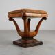 Art Deco Walnut Stool with Original Fabric, Italy, 1920