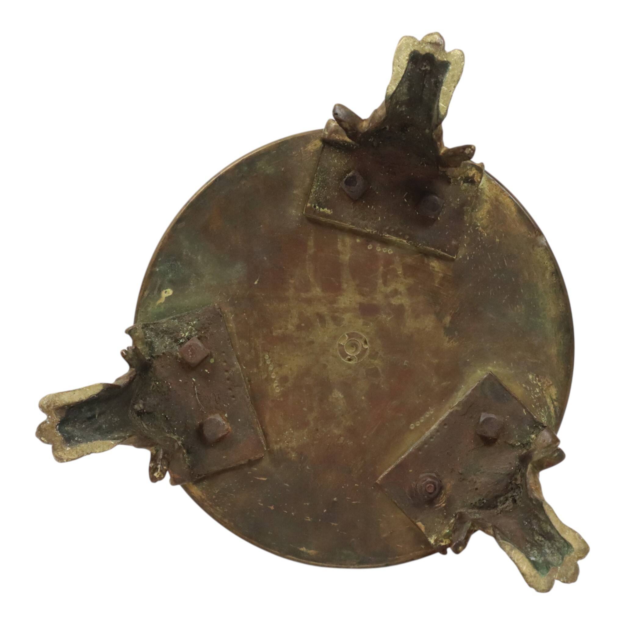 Unique XL Artillery Shell Umbrella Stand – WWI Trench Art (1915) – Lion Hea