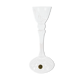 Crystal candle holder on foot decoration drapery made in italy