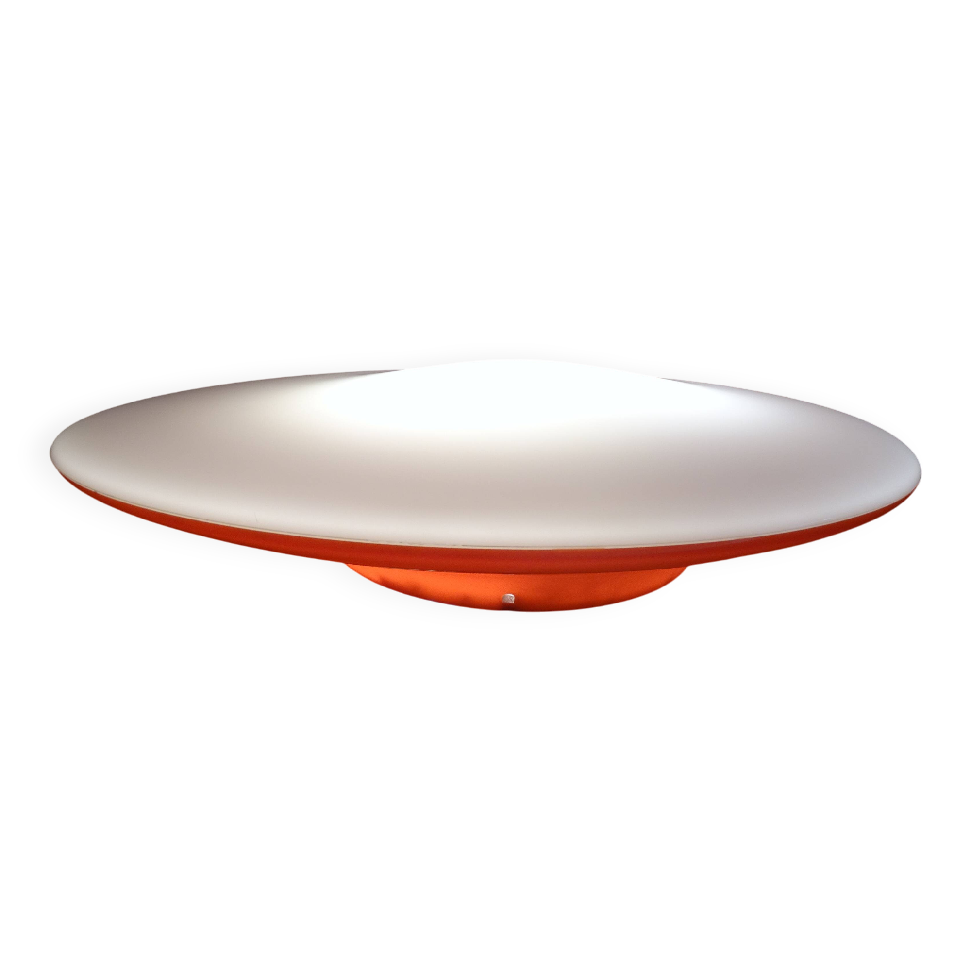 Oval wall lamp design ARTEMIDE 1980 by Patrick Jouin orange/white