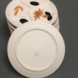 Suite of 8 compartmentalized plates for mixed salads