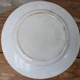 Set of 2 old ceramic plates with flower bouquet patterns
