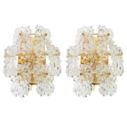 Wonderful pair of crystal wall lights by Kinkeldey, Germany, 1970s.