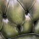 Fauteuil Chesterfield en cuir vert anglais