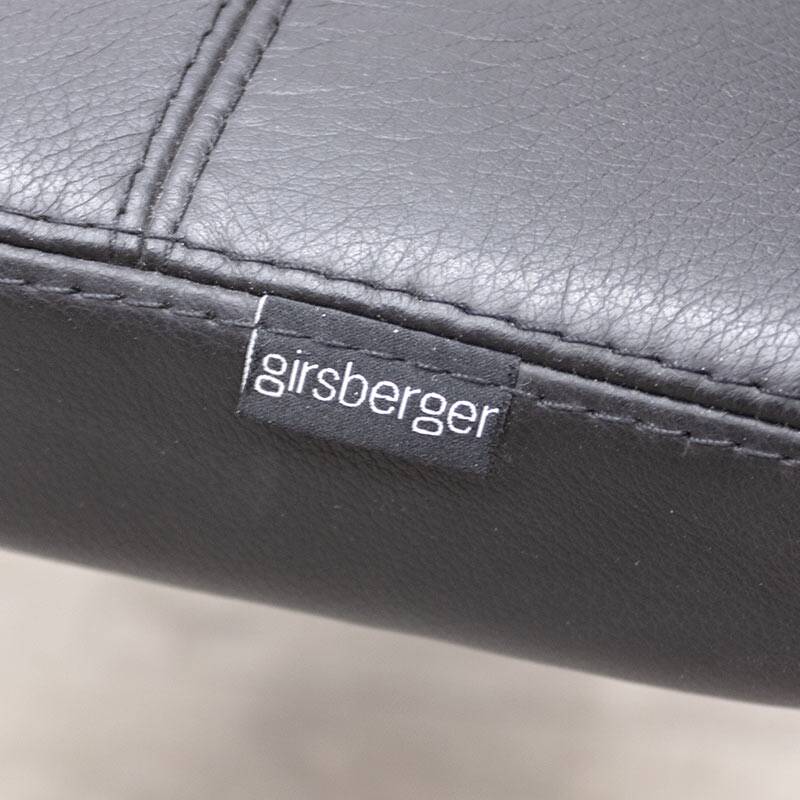 Grisberger Diagon Medium Black Leather Office Chair