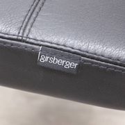 Chaise de bureau en cuir Grisberger Diagon Medium Noir