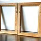 Pair of antique art nouveau gilded wooden  frames