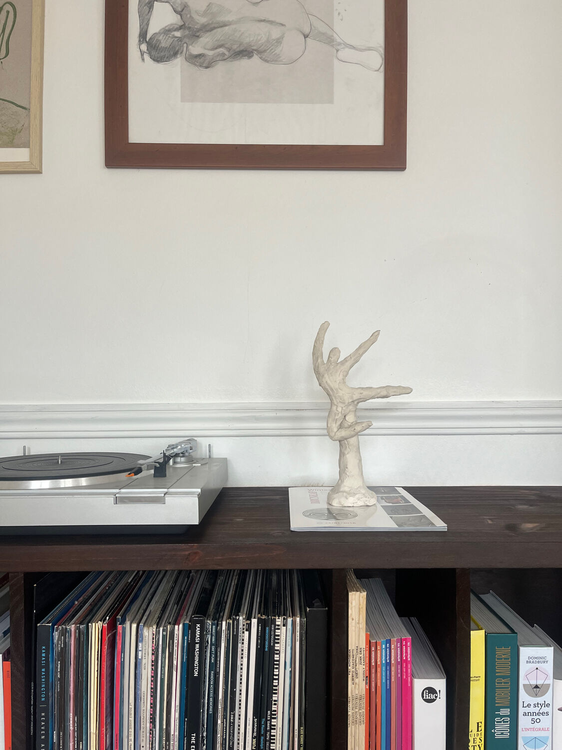 Chamotte terracotta sculpture "Classical Dancer"