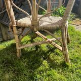 Rattan armchair duo