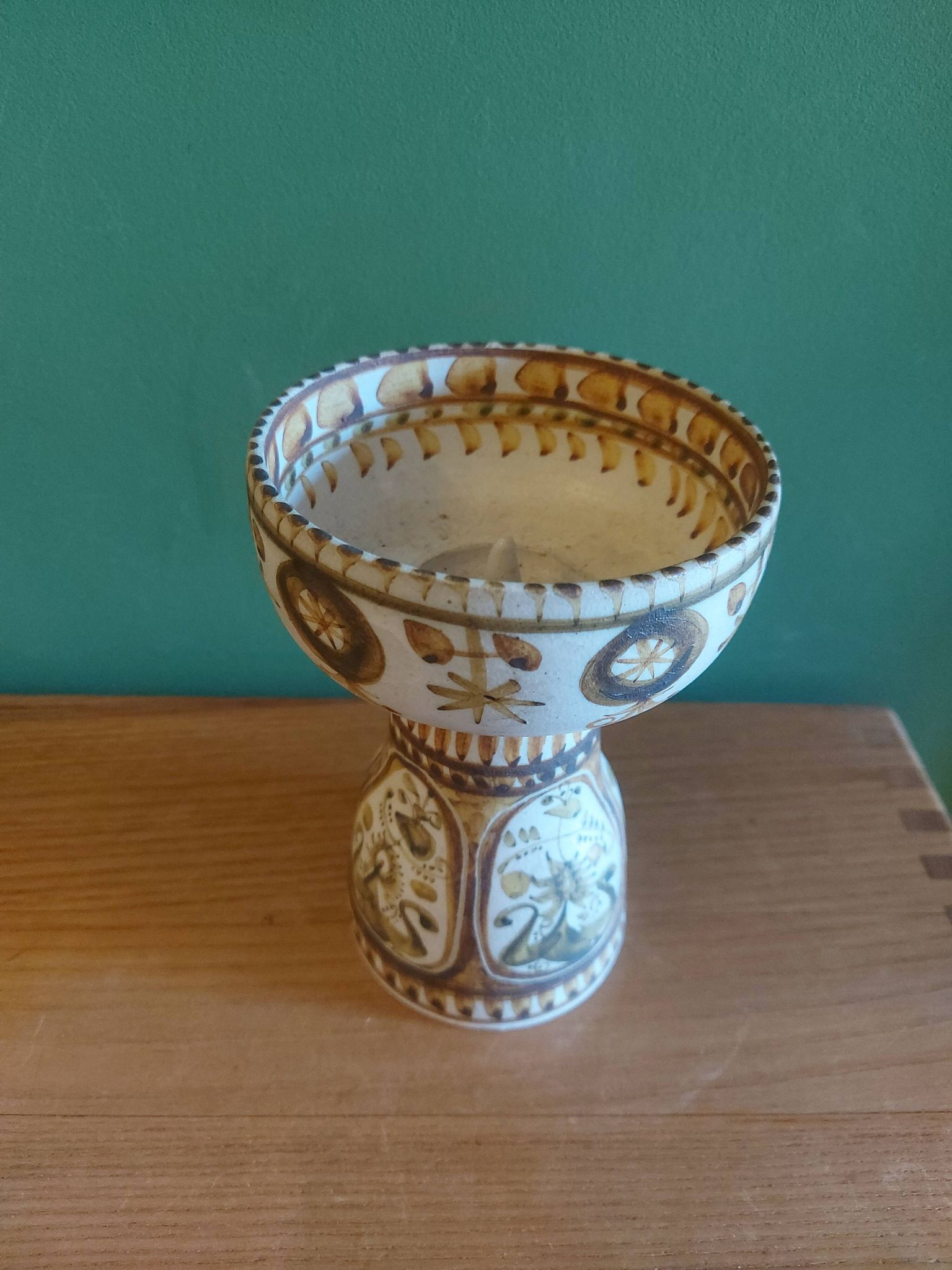 Vintage Keraluc ceramic candle holder