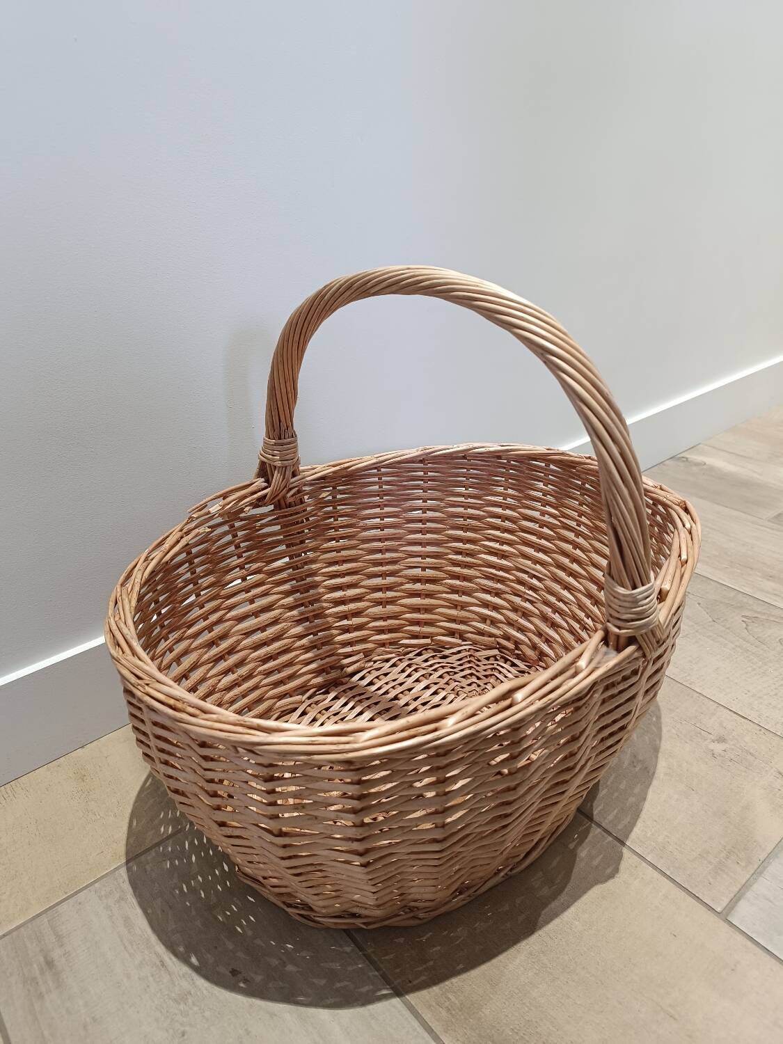 Vintage rattan wicker basket