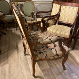 Louis XV style walnut armchair