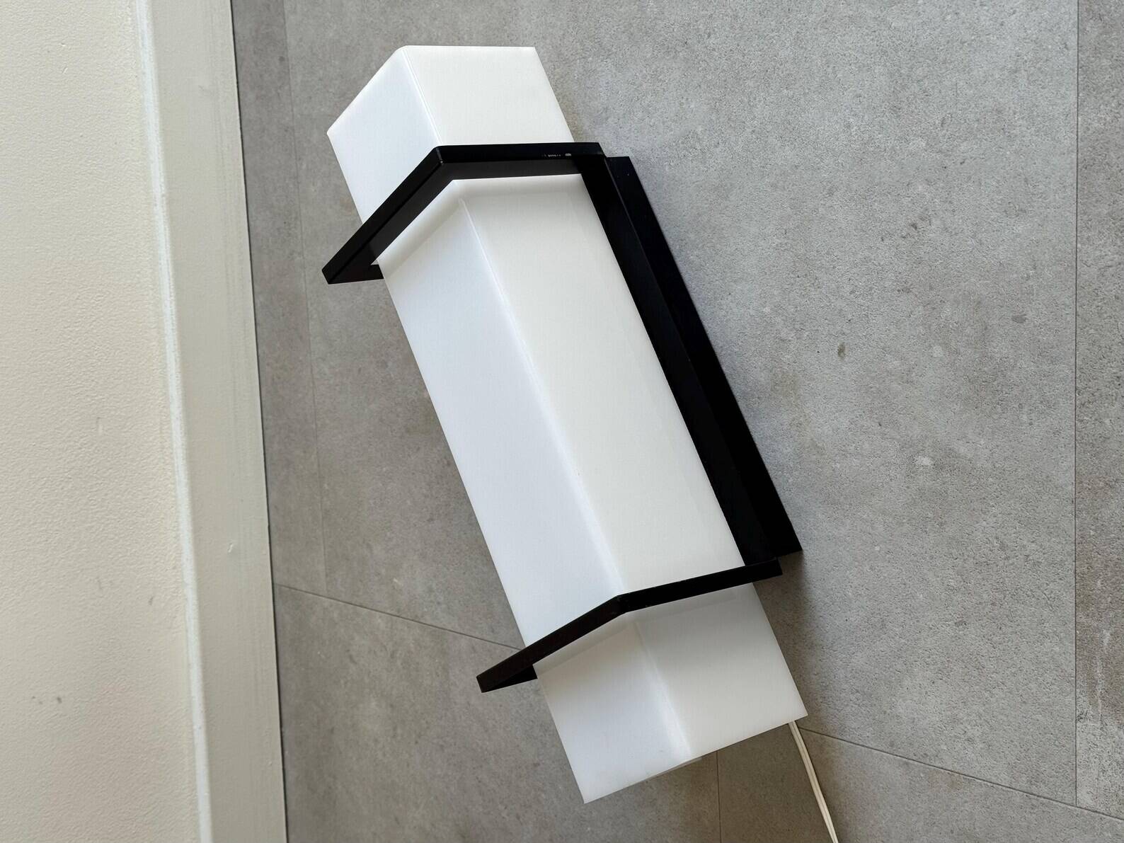 XXL vintage acrylic rectangular wall lamp
