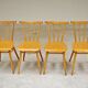 Set of 4 wooden dining chairs by Tatra Nabytok 1960