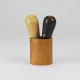 Carl Aubock II "The Bombs" salt and pepper shakers, walnut & horn, 1950s