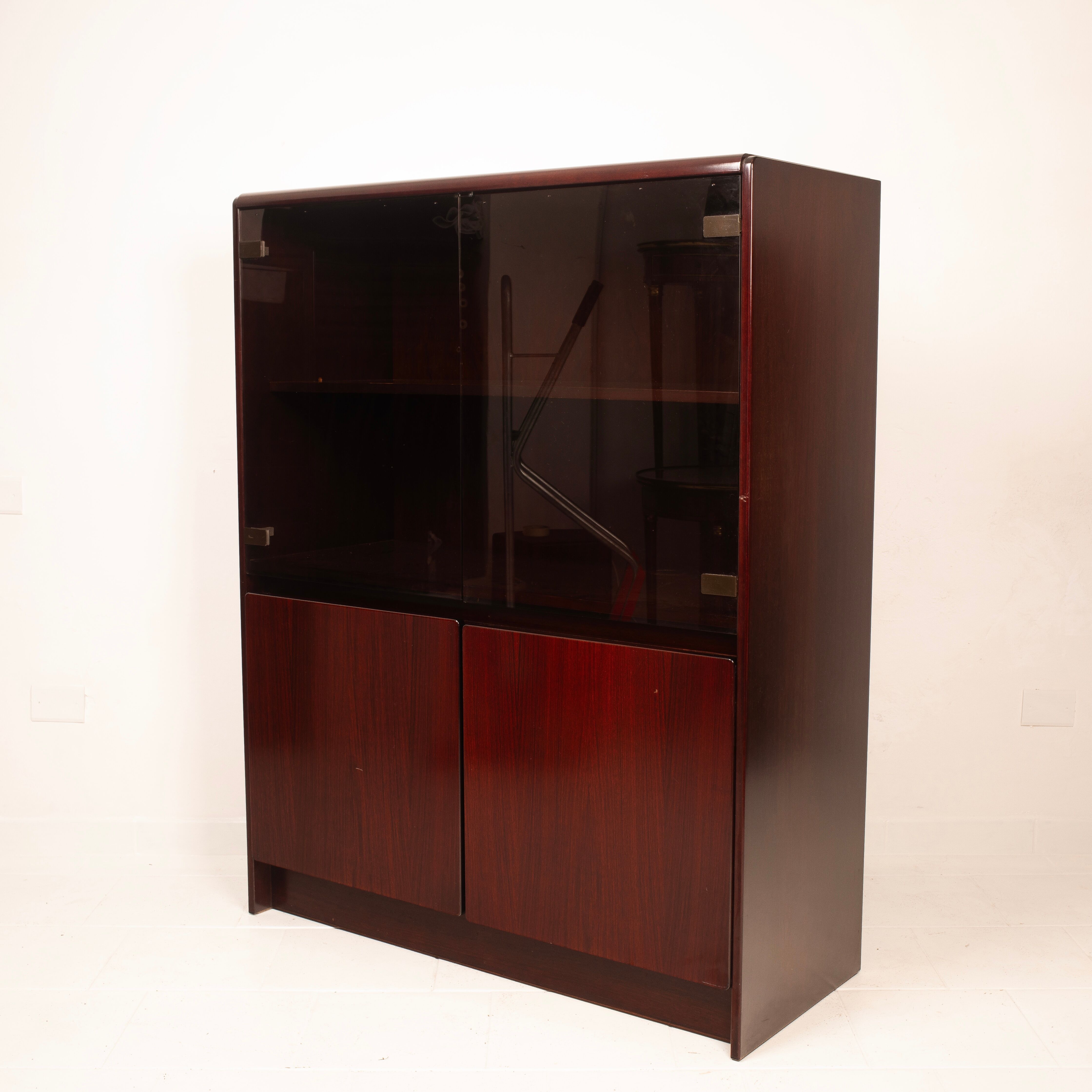 African Rosewood Daniel Cabinet by Paolo Piva for FAMA