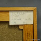 Oil painting by Alexander Michael of a pine forest near Ostia, Italy 1973