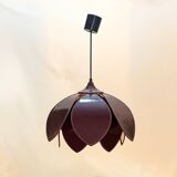 Suspension design fleur Lotus de Robert de Schuytener années 80 vintage plafonnier