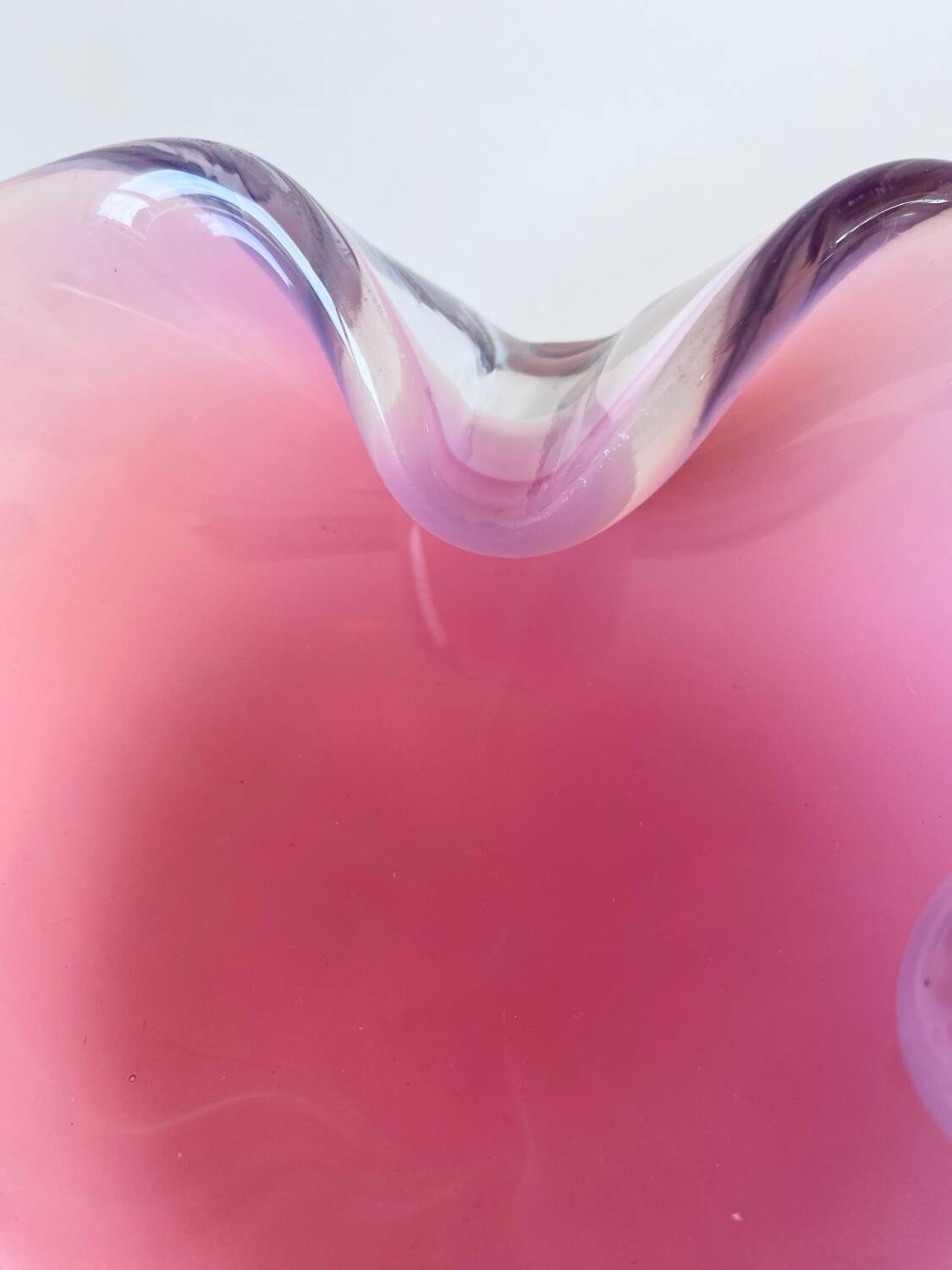 Large Murano pocket tray in opaline