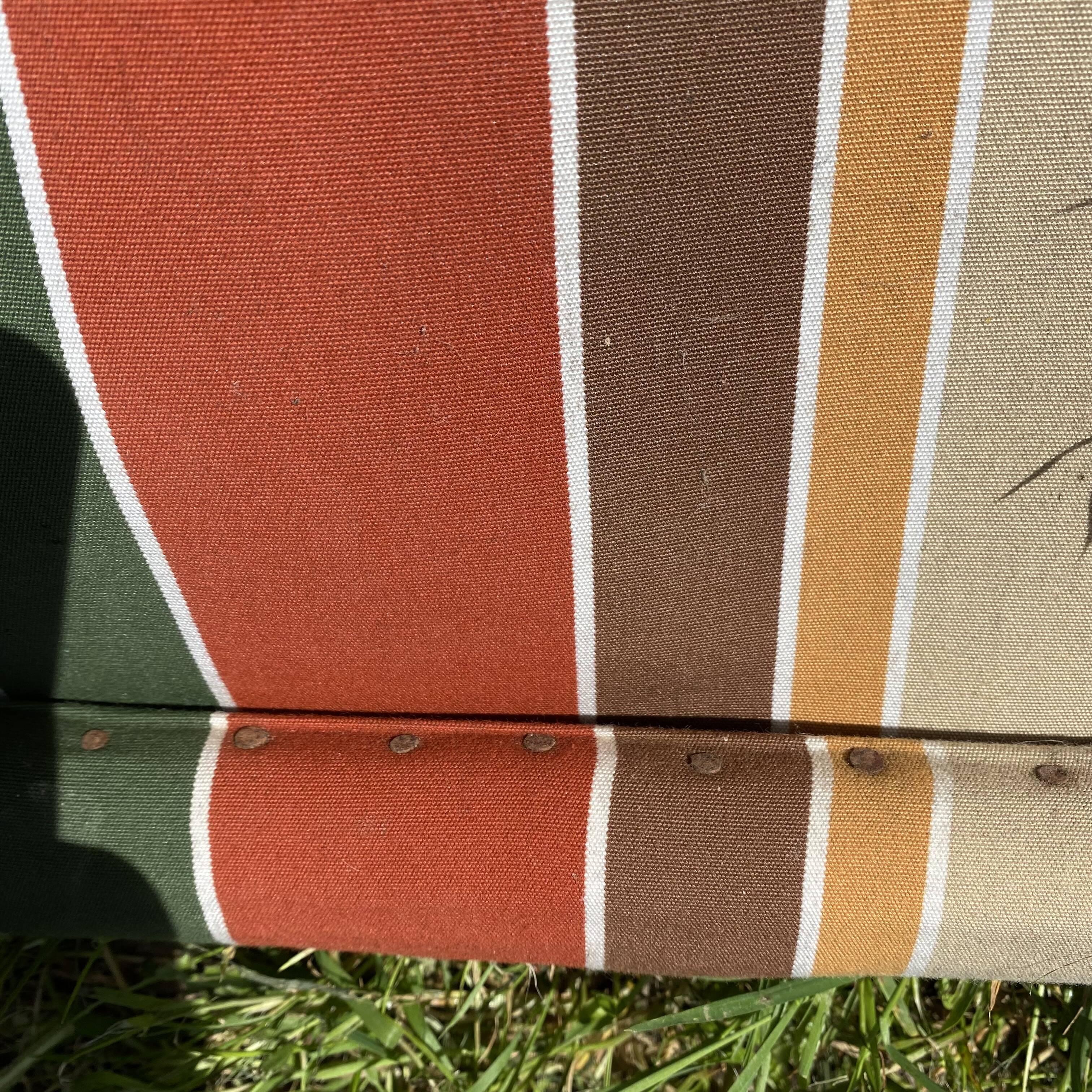 Chilean deckchair vintage striped canvas