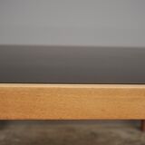 Coffee table with smoked glass top, 1980s